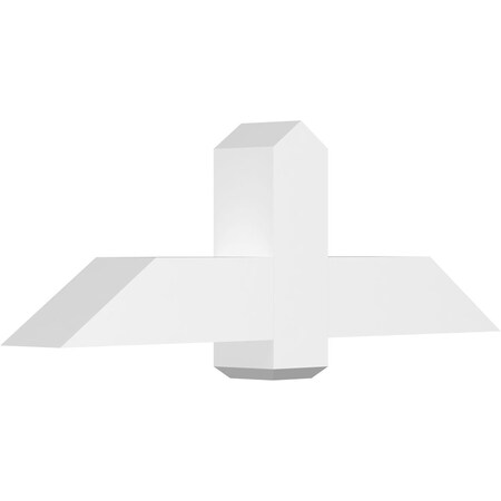 Ekena Millwork Eugene Architectural Grade PVC Gable Bracket, 48"W x 16"H x 6"D x 6"F, 8/12 Pitch GBP048X16X0606EUG00
